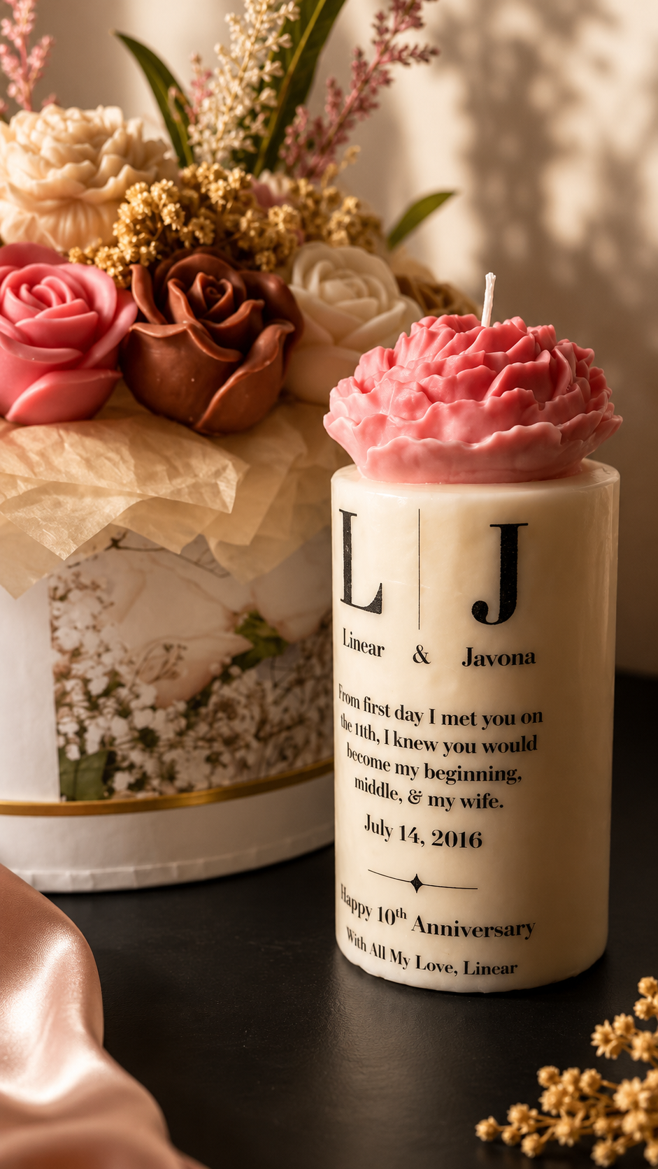 The Forever Anniversary Keepsake Wax Melt Flower Bouquet