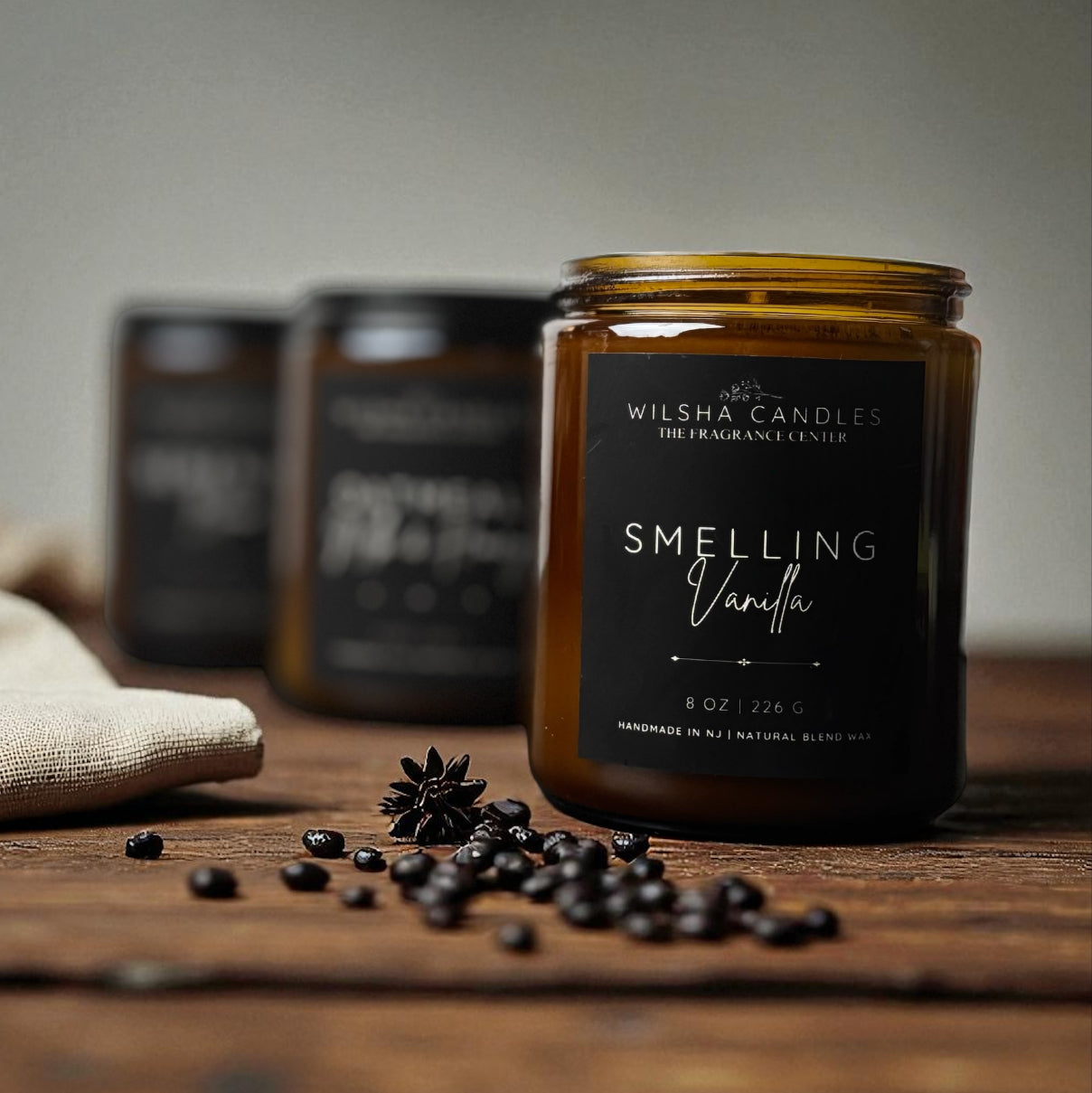 Smelling Vanilla 8 oz Candle