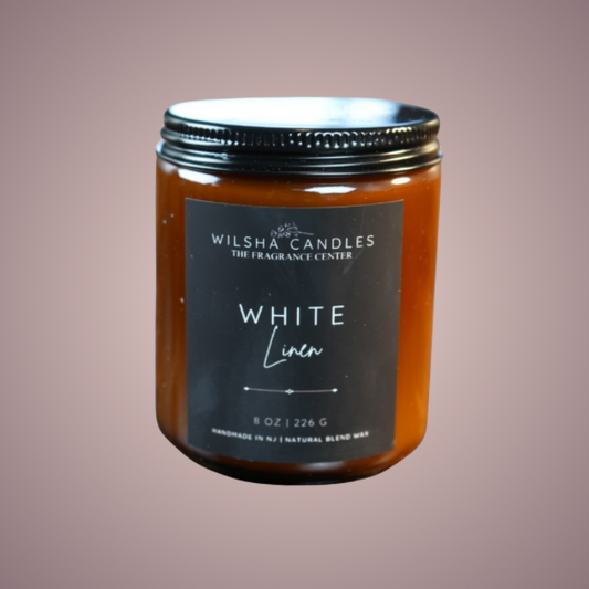 White Linen 8 oz Candle