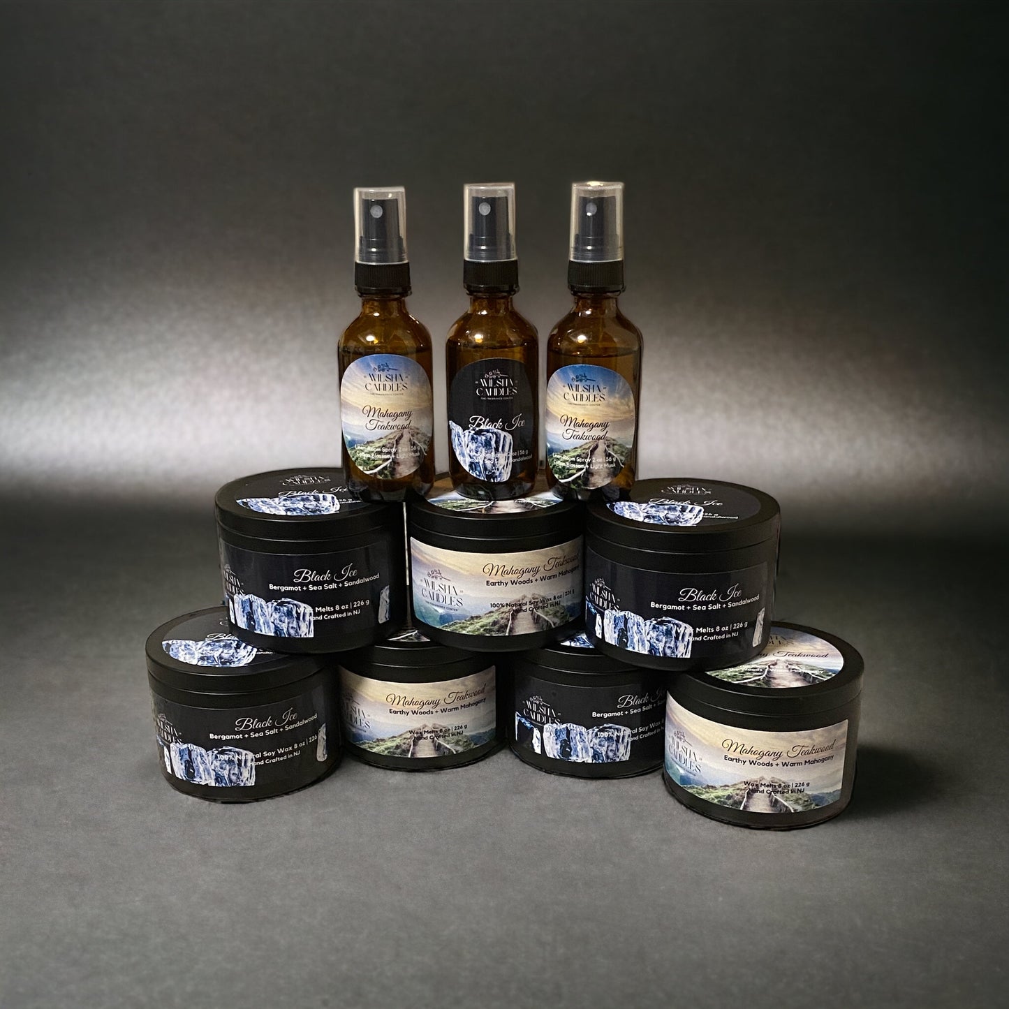 Onex 8 oz Wax Melts 2 oz Linen-Room Spray Candle Bundle Gift Set