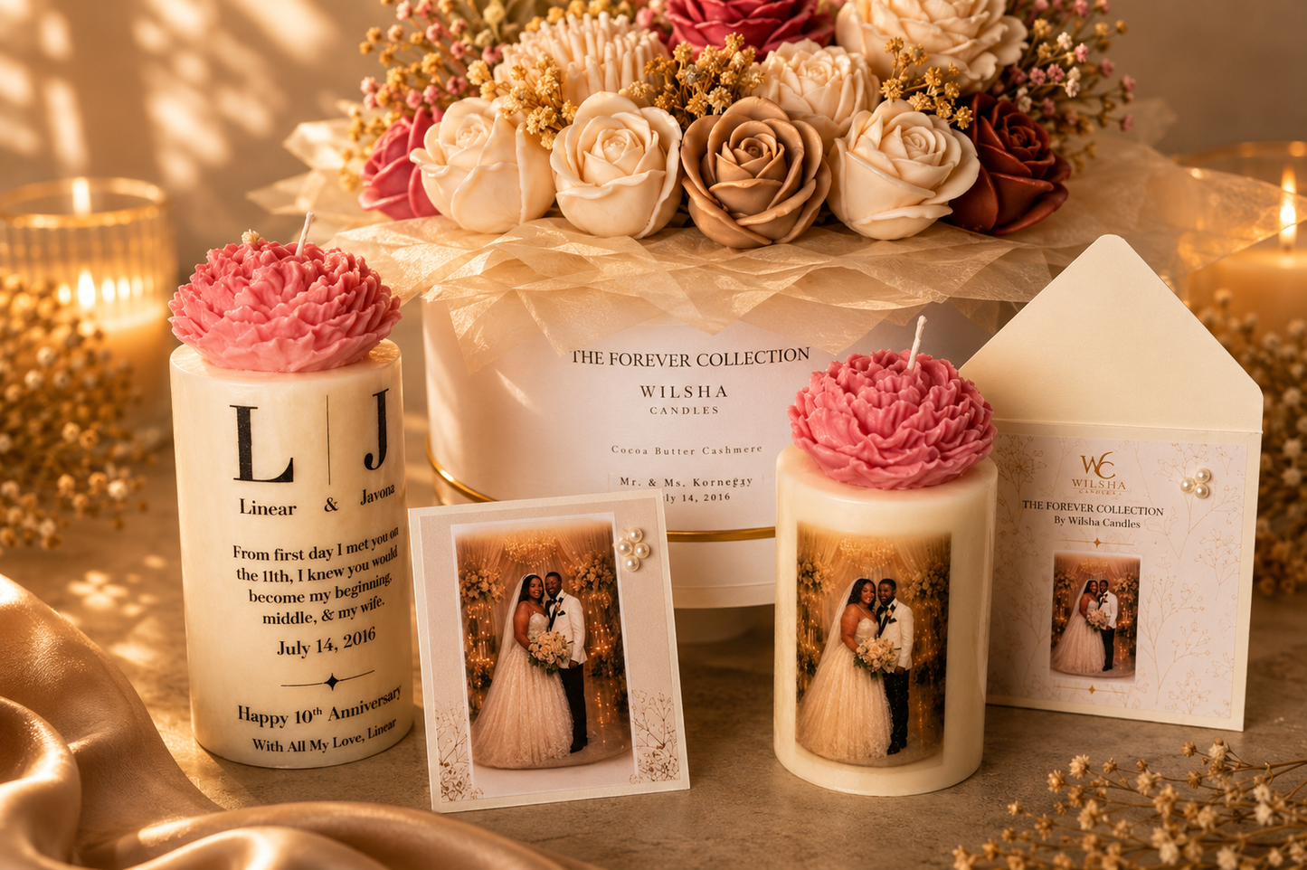 The Forever Anniversary Keepsake Wax Melt Flower Bouquet