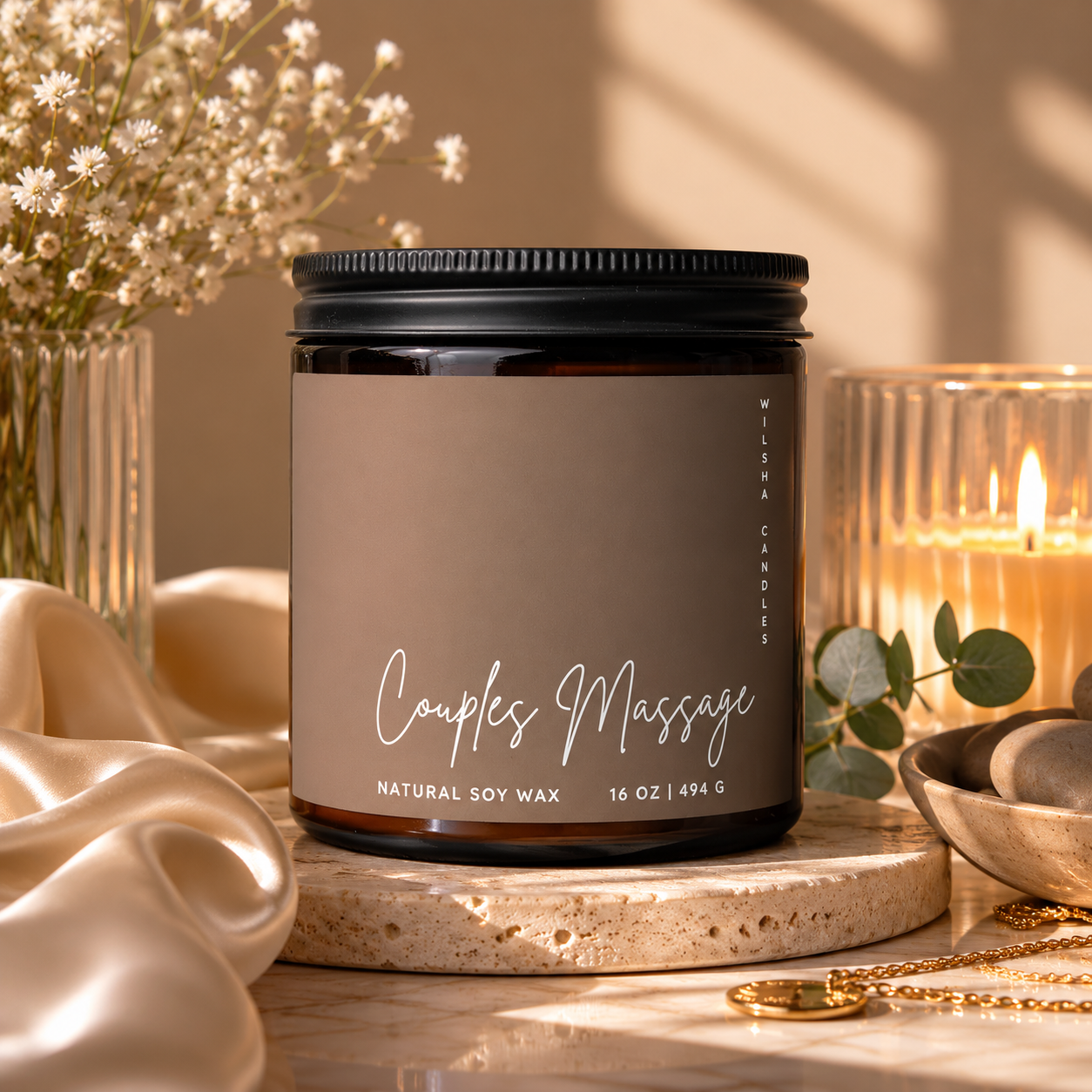 Couples Massage Soy Candle | 16 oz
