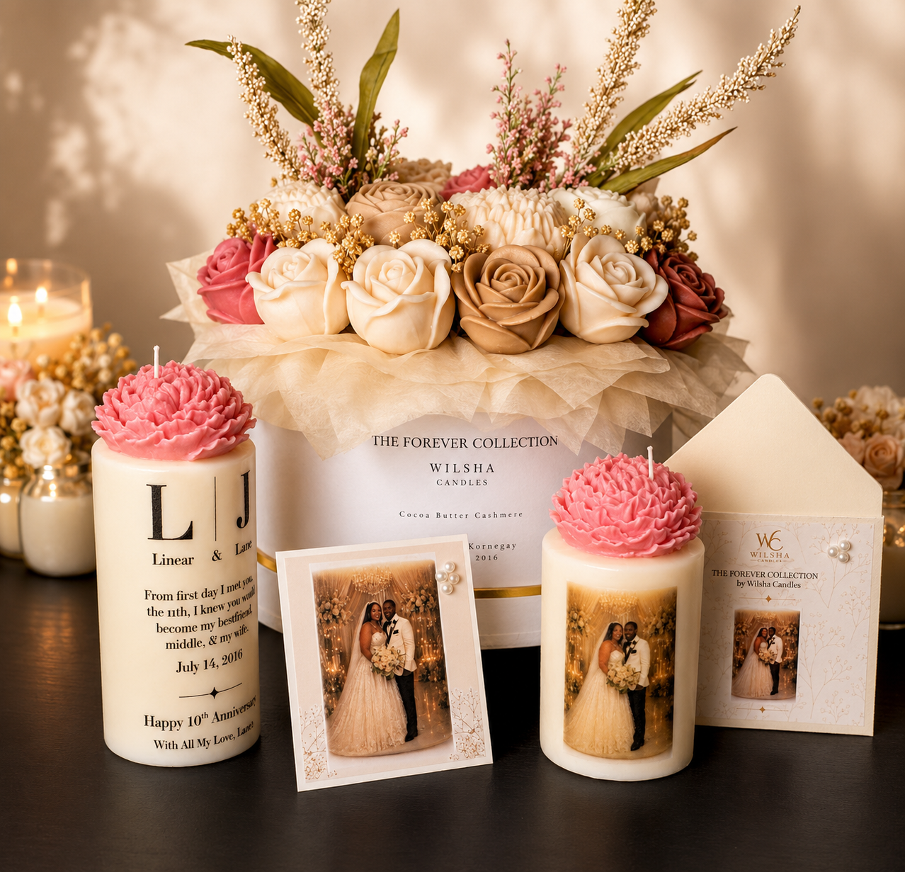 The Forever Anniversary Keepsake Wax Melt Flower Bouquet