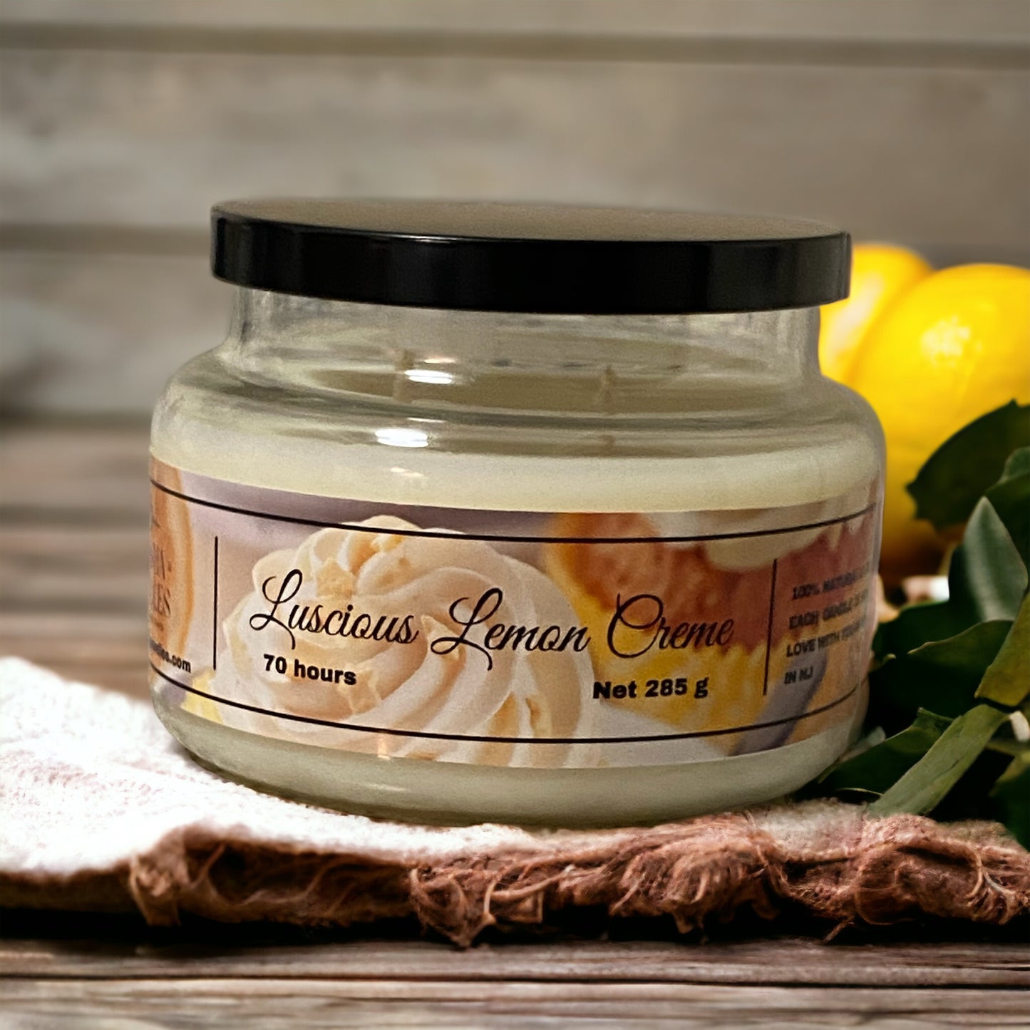 Onex Luscious Lemon Creme Hand-Poured High-Quality Soy Candle