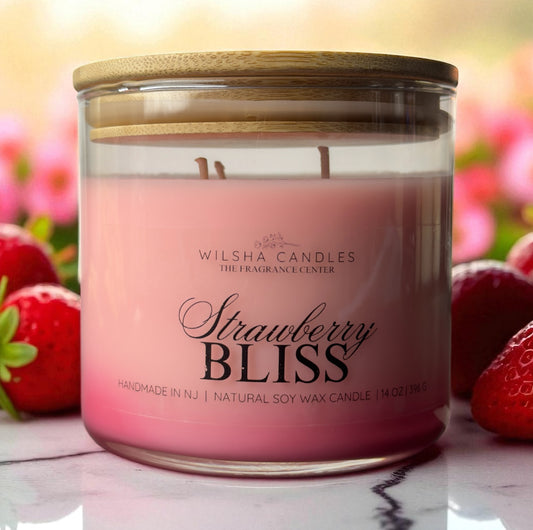 Strawberry Bliss 14 oz 3-Wick Candle