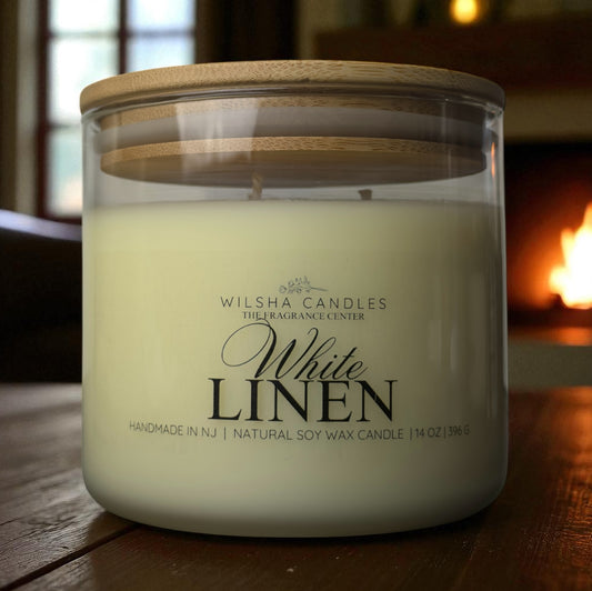 White Linen 14 oz 3-Wick Candle