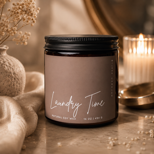 Laundry Time Scented Soy Candle 16 oz Jar