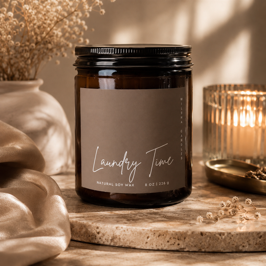 Laundry Time Scented Soy Candle 8 oz Jar
