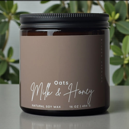 16 oz Amber Oats Milk & Honey