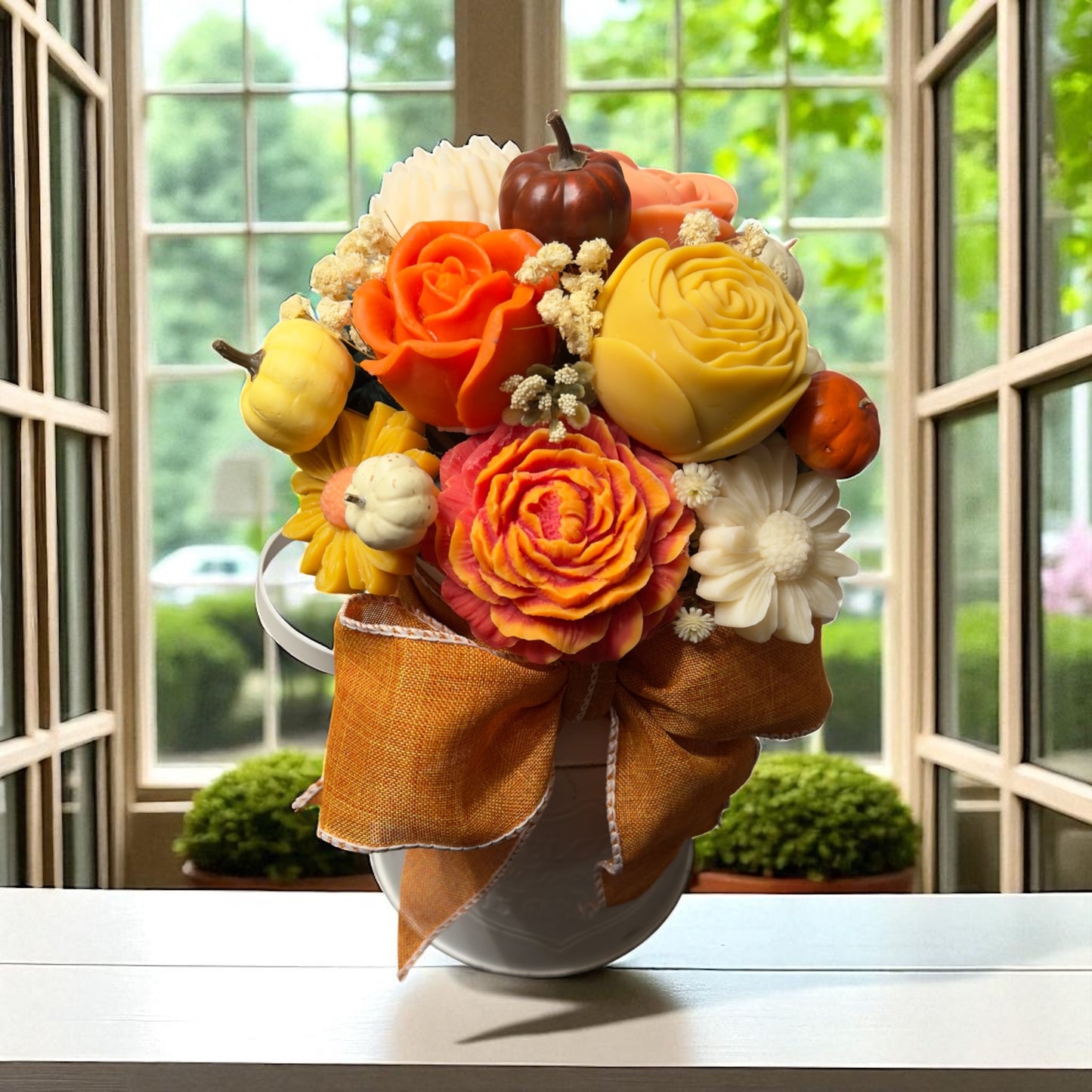 Wax Melt Flower Bouquet Tin Can