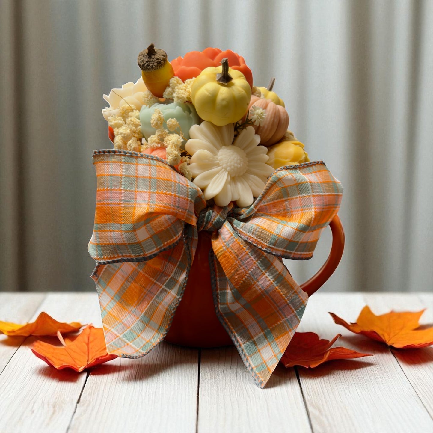 Wax Melt Flower Bouquet Pumpkin Mug