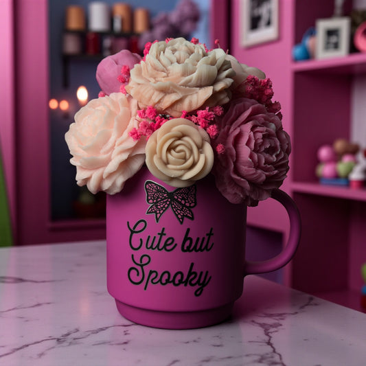 Wax Melts Flower Bouquet Pretty in Pink Mug