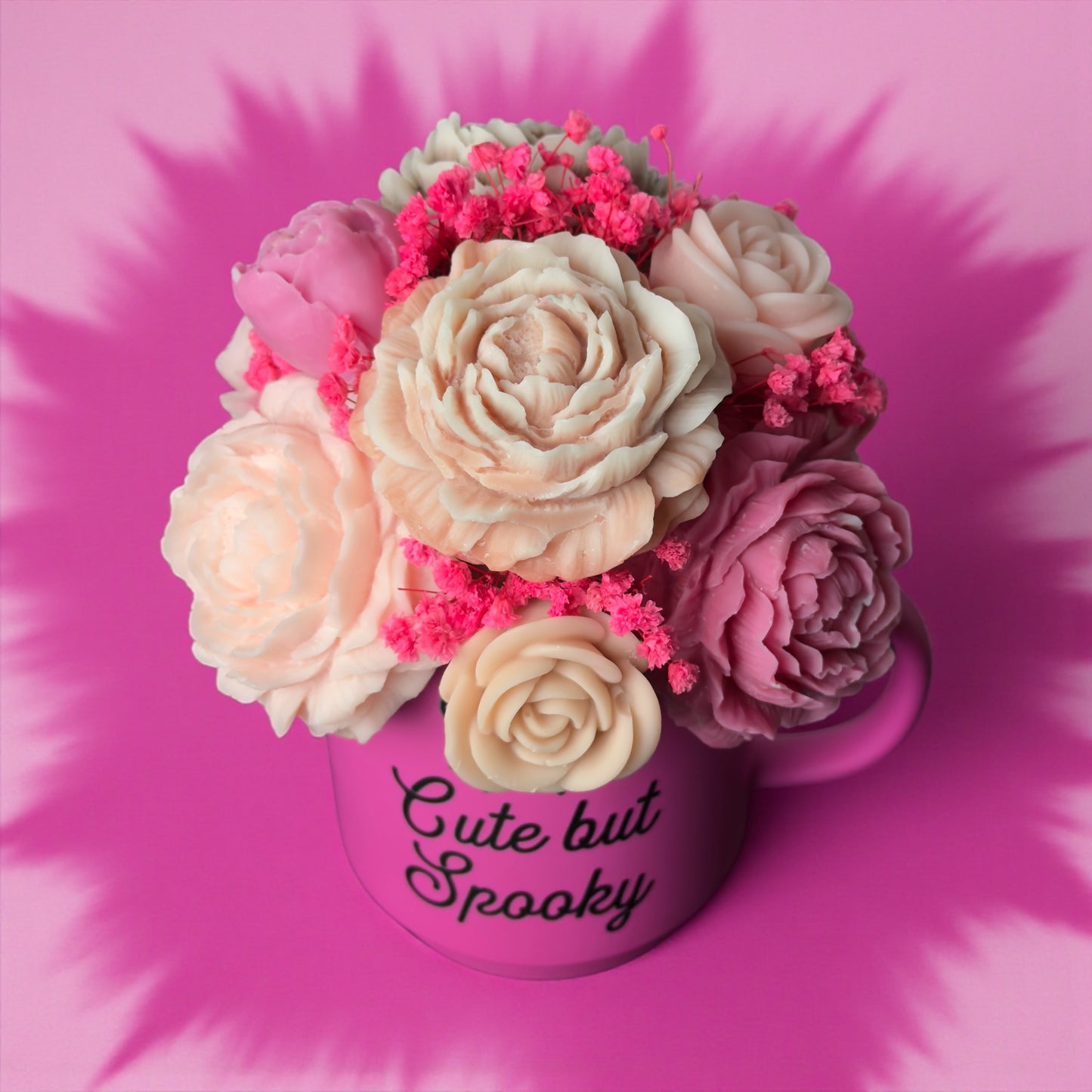 Wax Melts Flower Bouquet Pretty in Pink Mug