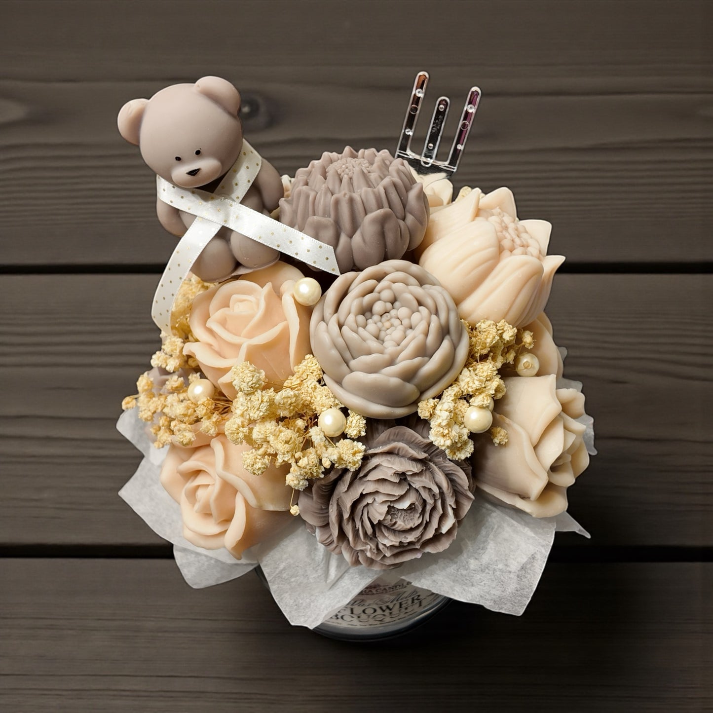 Wax Melts Flower Bouquet Cozy Natural Cream