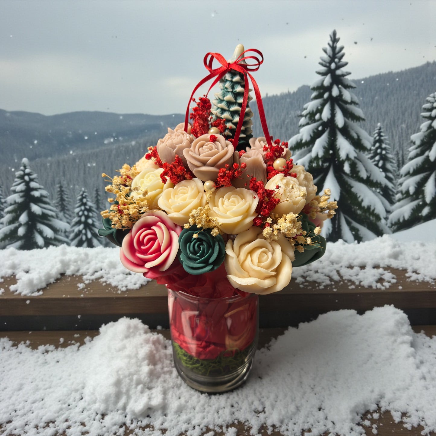 Wax Melt Flower Bouquet Christmas Joy
