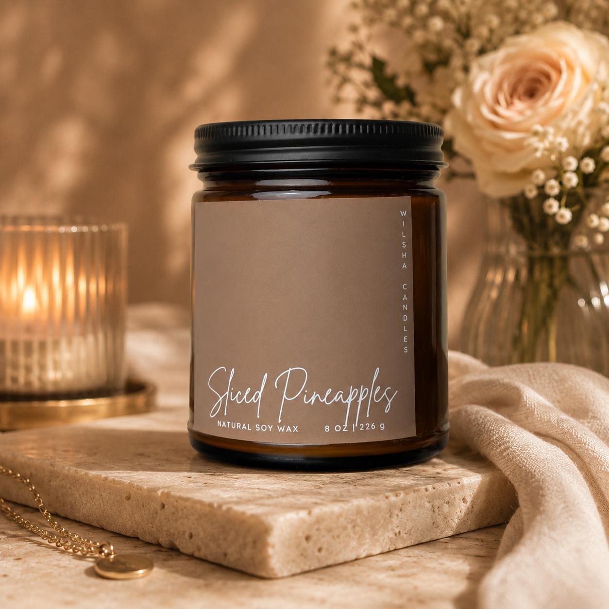 Sliced Pineapples Soy Candle | 8 oz
