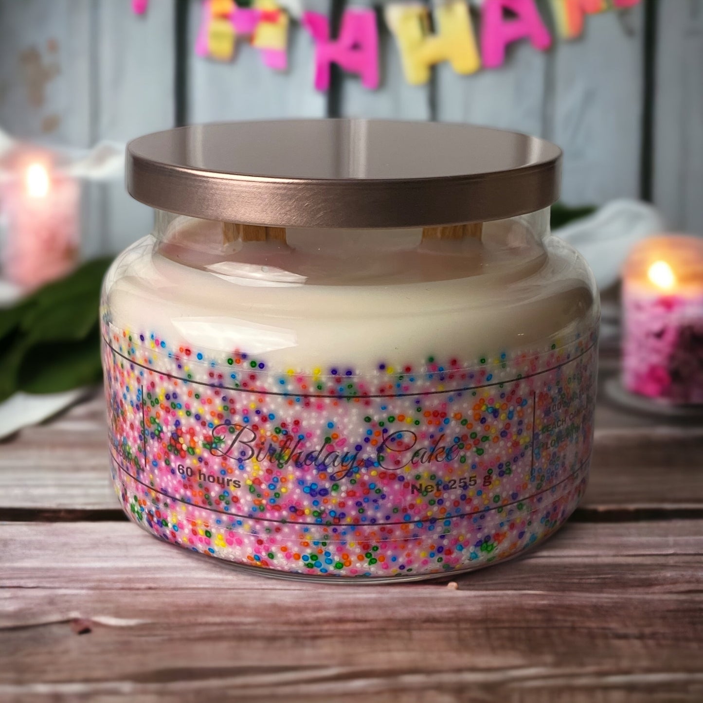 Handcrafted Birthday Cake Candles | Natural Soy Wax | Delicious Vanilla & Cream Scented for Birthday Gifts